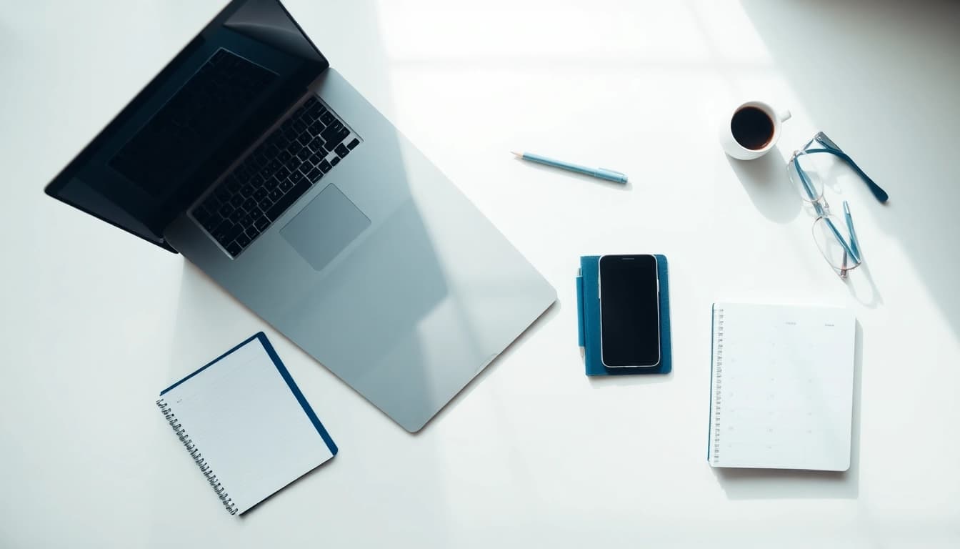 Highlighting a Motion app alternative, a professional workspace emphasizes organization and productivity.