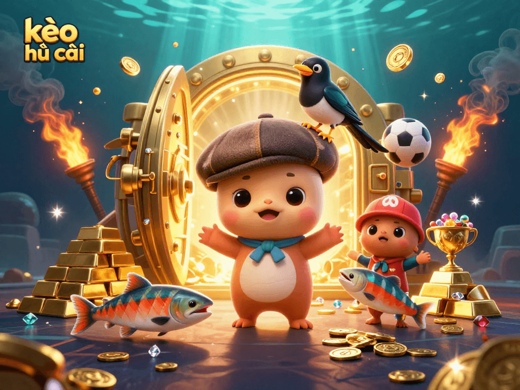Boost your odds with kèo nhà cái in a vibrant sports betting scene featuring cartoonish characters.