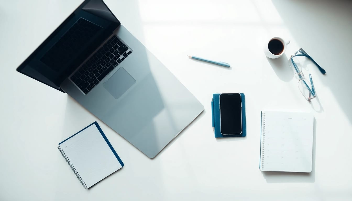 Highlighting a Motion app alternative, a professional workspace emphasizes organization and productivity.