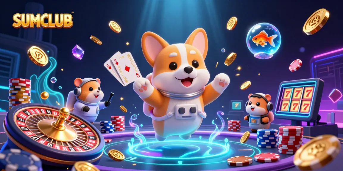 Engage with SUMCLUB at the space station casino, witnessing thrilling games and vibrant visual effects.