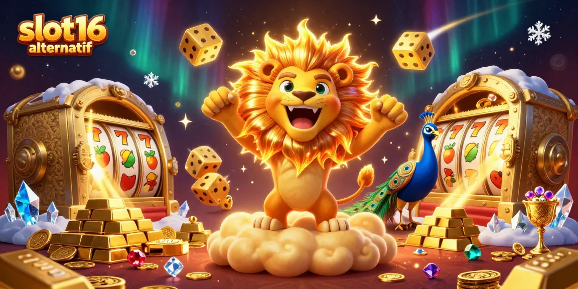 Experience thrilling wins with slot16 alternatif in an enchanting casino scene filled with treasures.
