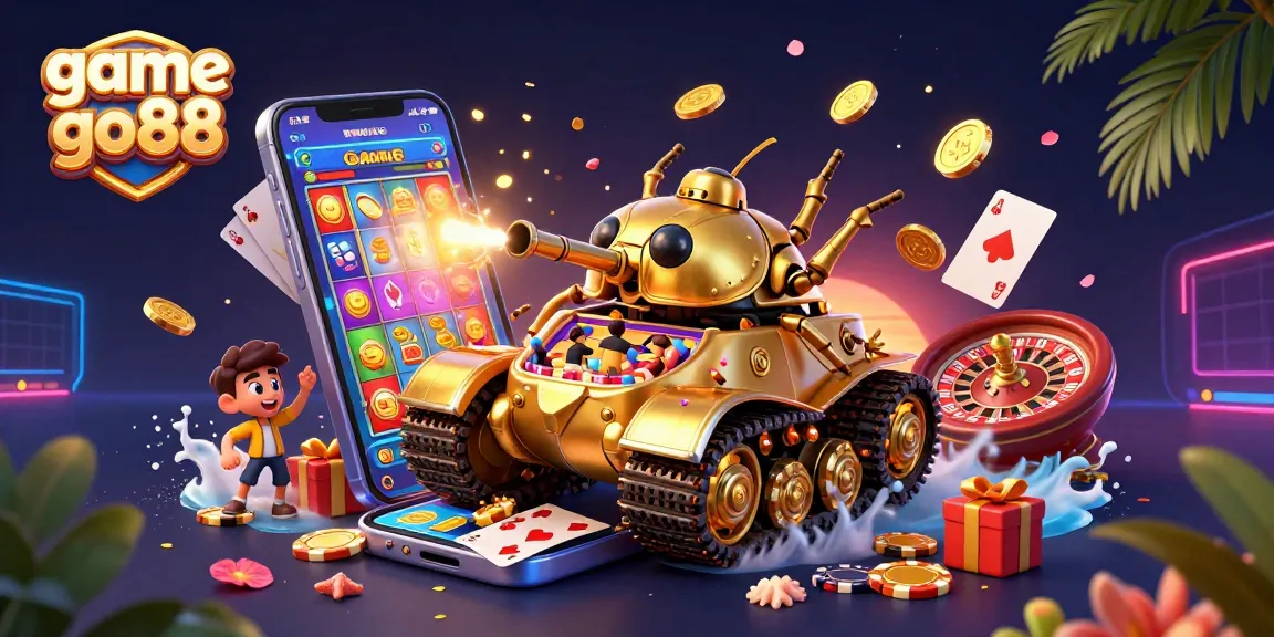 Experience game go88 with a vibrant 3D casino scene packed with action and excitement.