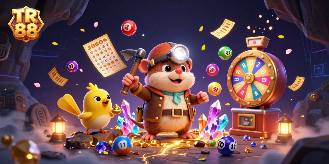 Join the adventure with TR 88, as our treasure hunter explores a vibrant gambling world filled with luck!