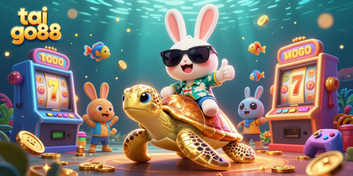 Experience tai go88's exciting slot machines with colorful characters in a vibrant casino scene.
