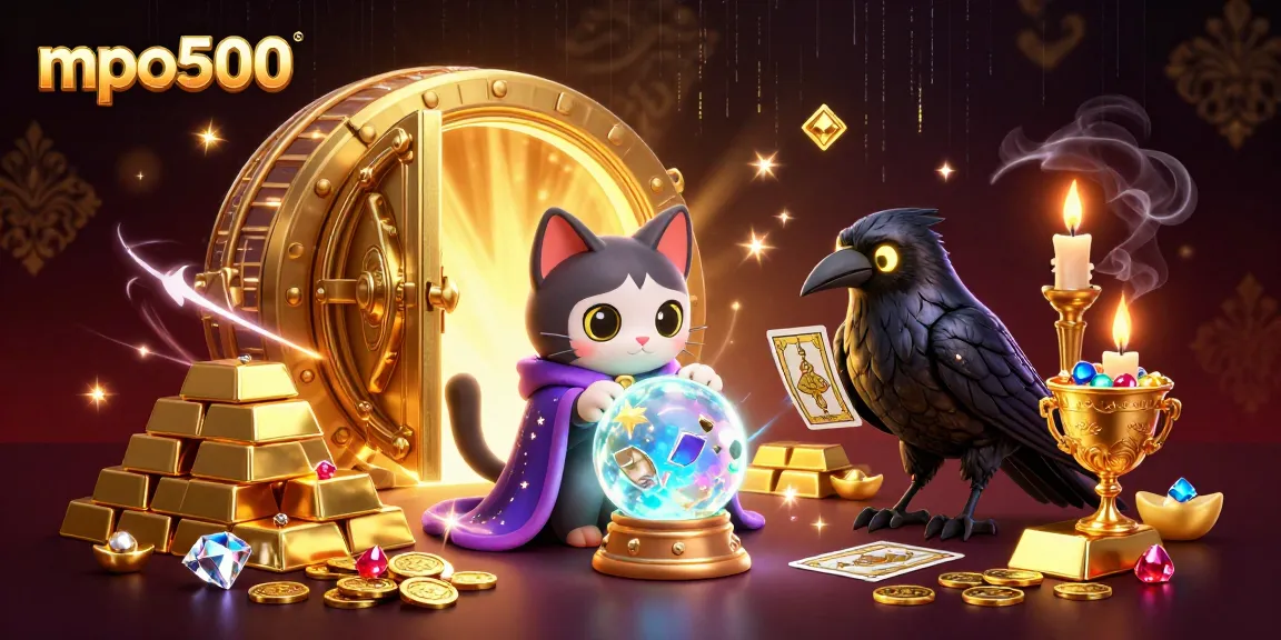 Experience thrilling gameplay with mpo500 in this vibrant 3D casino scene filled with mystical elements.