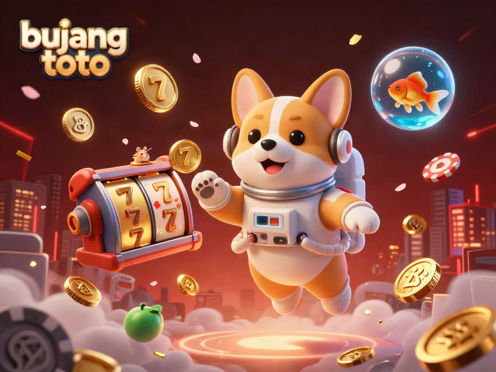 Experience the thrill of bujang toto in a vibrant casino scene with playful characters and dynamic game elements.