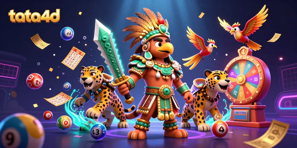 Engage in dynamic tata4d lottery action with vibrant characters and colorful gaming elements.