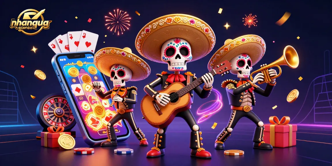 Engage with the vibrant world of nhanquagamebai through an exciting illustration of casino gameplay with colorful elements.