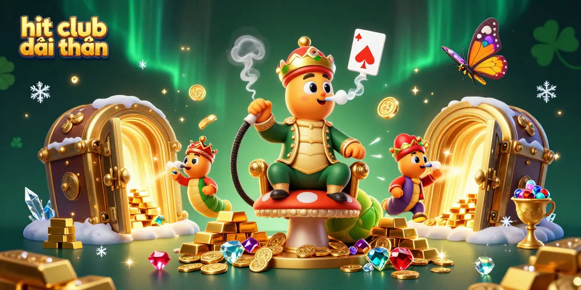 Experience hit club đổi thưởng with vibrant casino-themed illustration featuring dynamic golden symbols and enchanting characters.