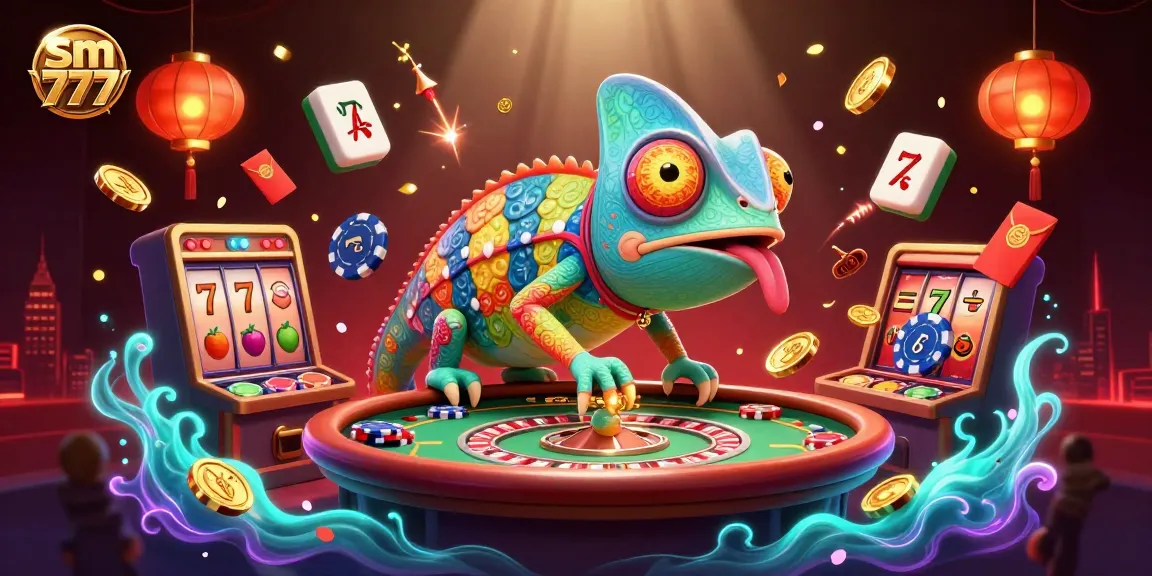 Play exciting slot games at sm 777 with a vibrant 3D casino scene full of rewards and fun.