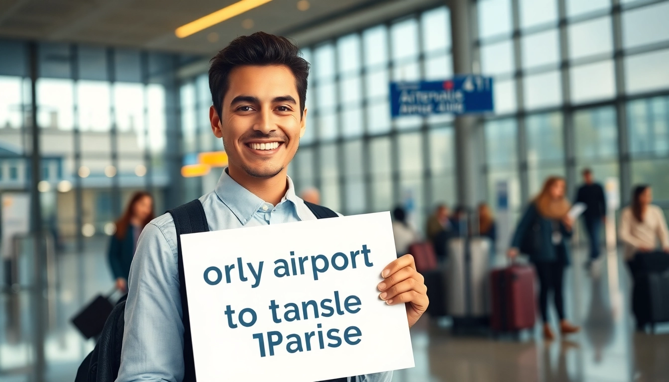 Facilitating a seamless Orly Airport to Paris Transfer with a professional driver at arrivals.