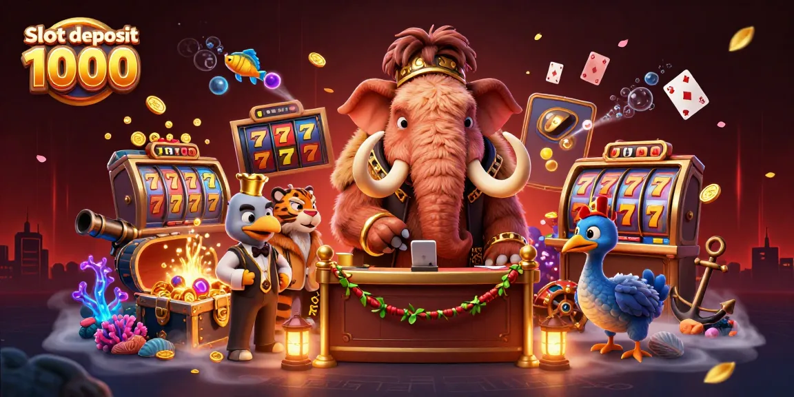Spin thrilling slot deposit 1000 with exciting characters in a vibrant casino atmosphere.