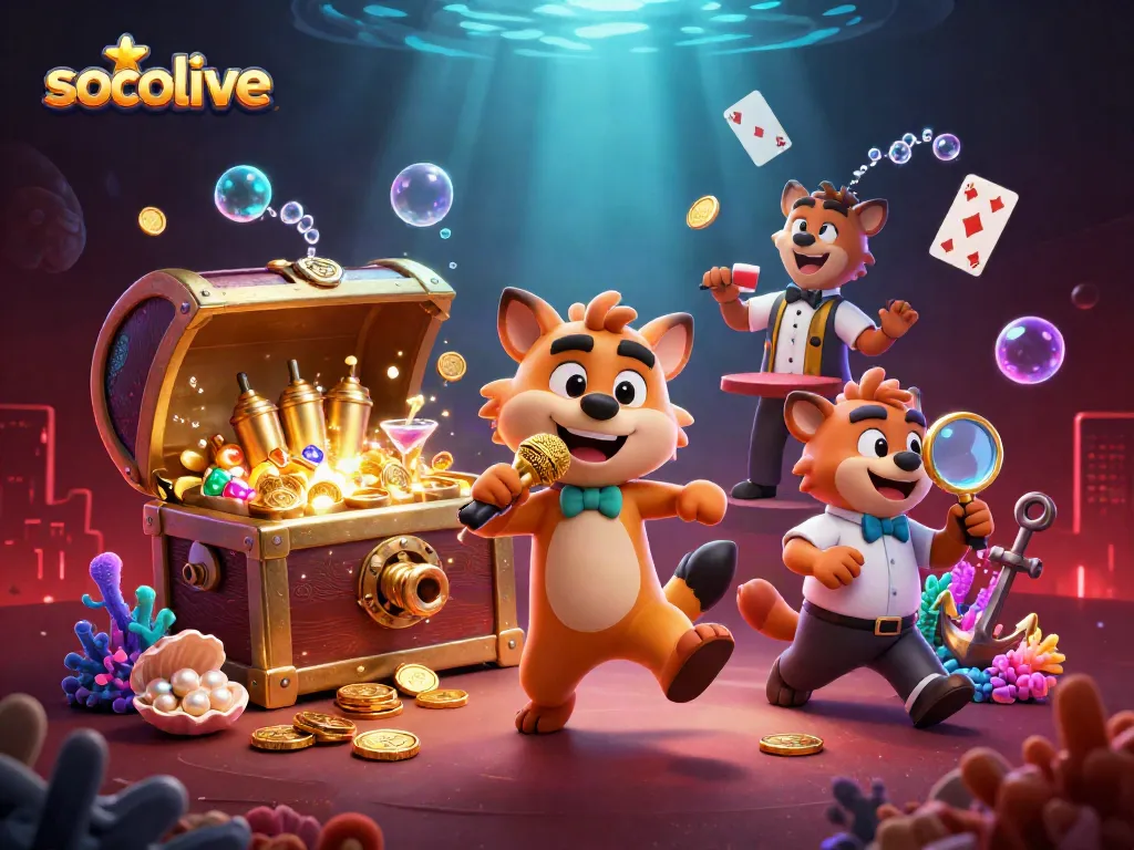 Socolive showcases a lively hyena casino club scene featuring comedy and drinks for gamblers.