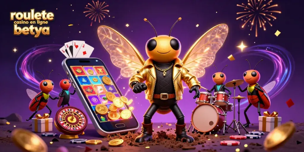 Experience exciting roulette at roulette casino en ligne betya with vibrant 3D casino elements.
