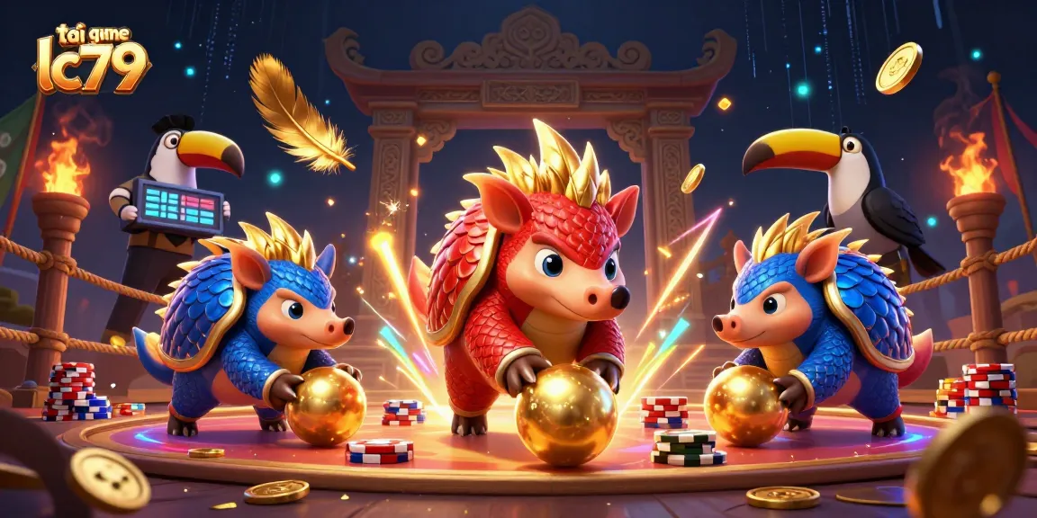 Trải nghiệm tải game lc79 với hai con thú đối kháng cuốn vào bóng vàng cùng gia đình và chip poker.