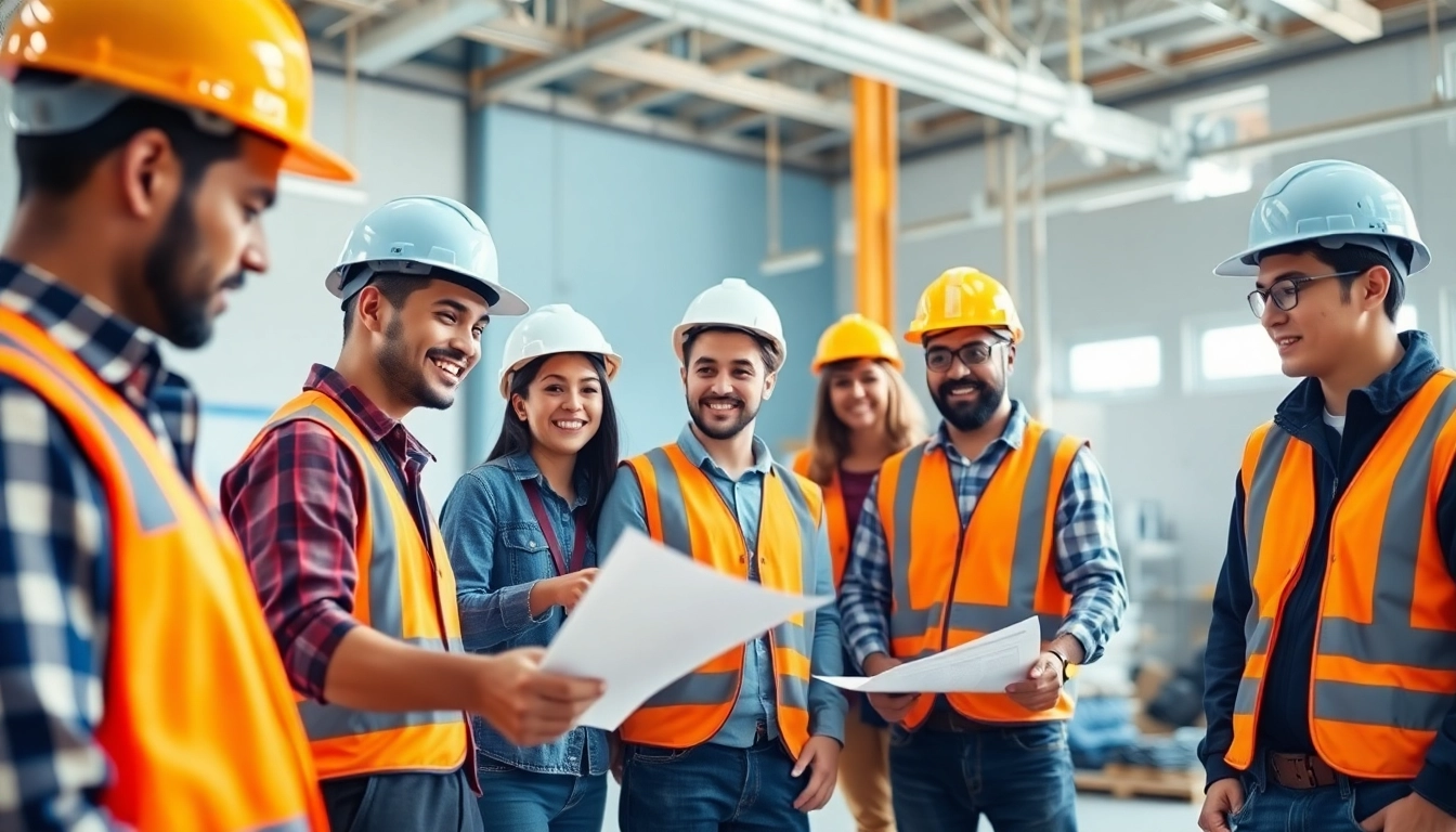 Engaged students at a construction trade school Los Angeles training hands-on in a modern facility.