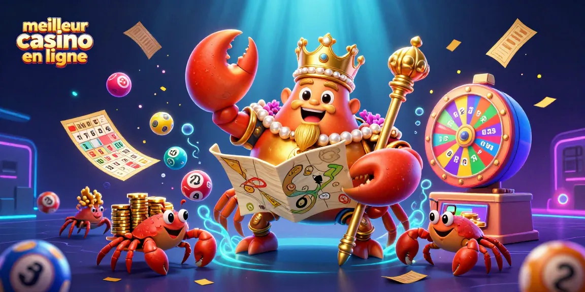 Jouez dans le meilleur casino en ligne avec le crabe doré et ses serviteurs en pleine action.