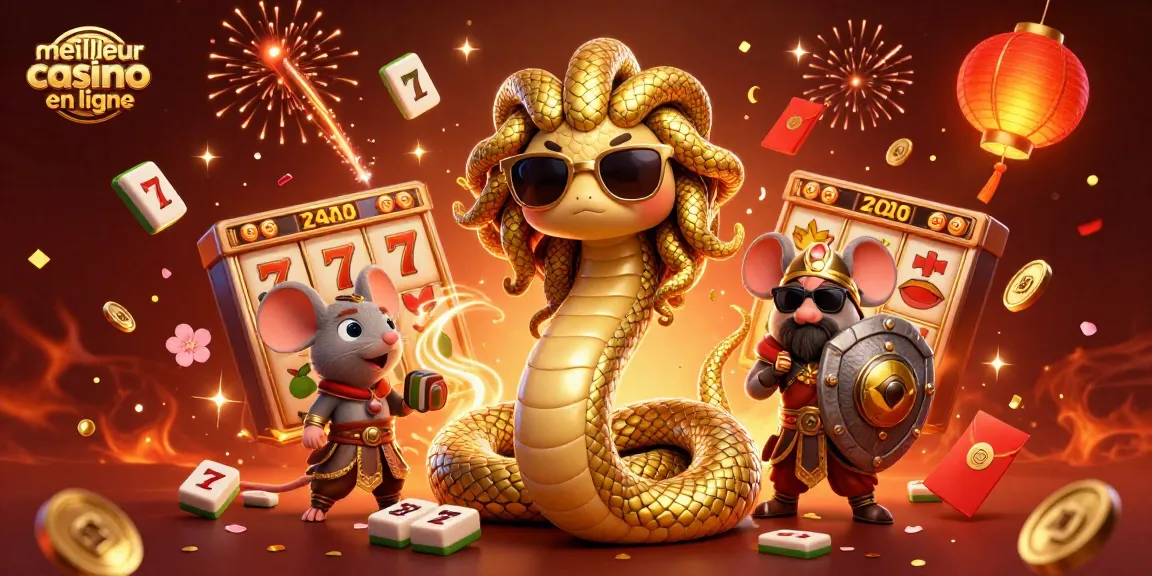 Engagez-vous avec le meilleur casino en ligne avec cette illustration dynamique de jeux excitants et de personnages uniques.