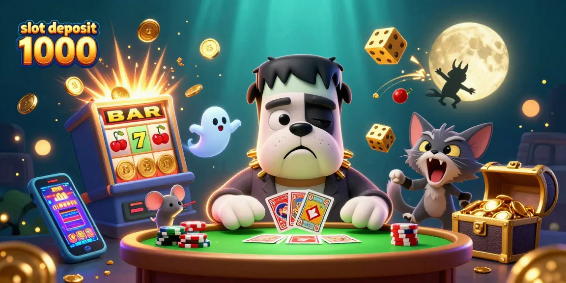 Experience thrilling gameplay at slot deposit 1000 with animated characters and vibrant casino elements.