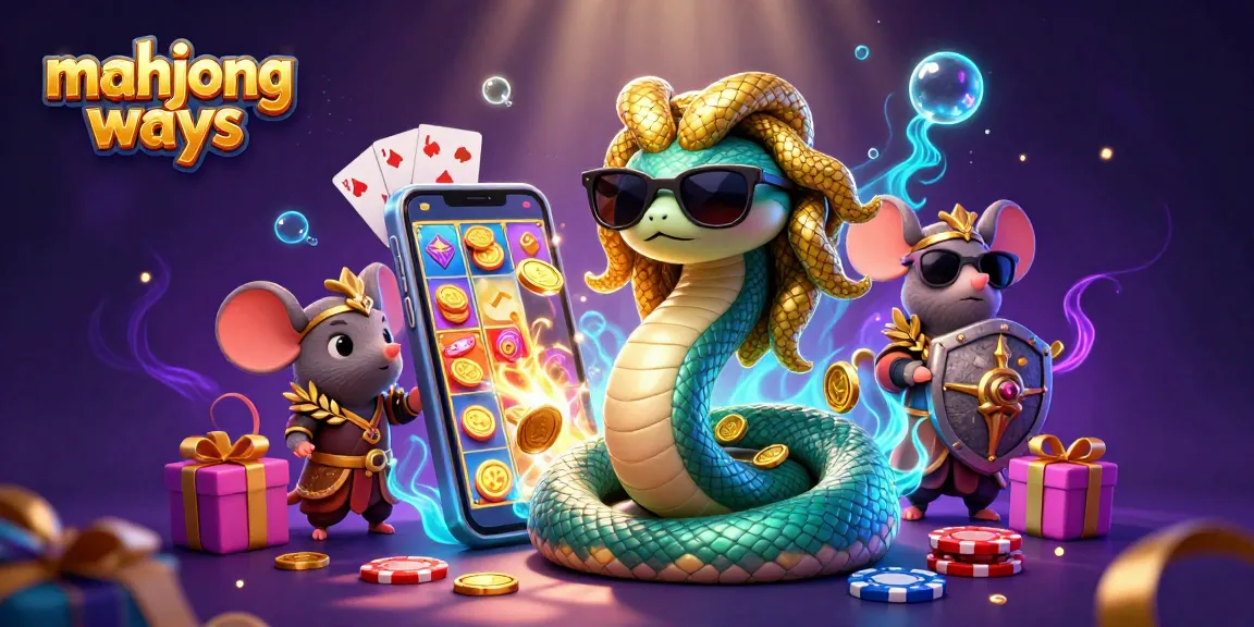 Spin for wins with mahjong ways in this vibrant illustration featuring playful characters and casino elements.