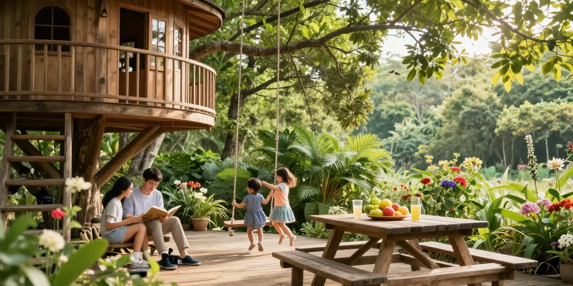 Treehouses offering family outdoor fun and adventures in nature
