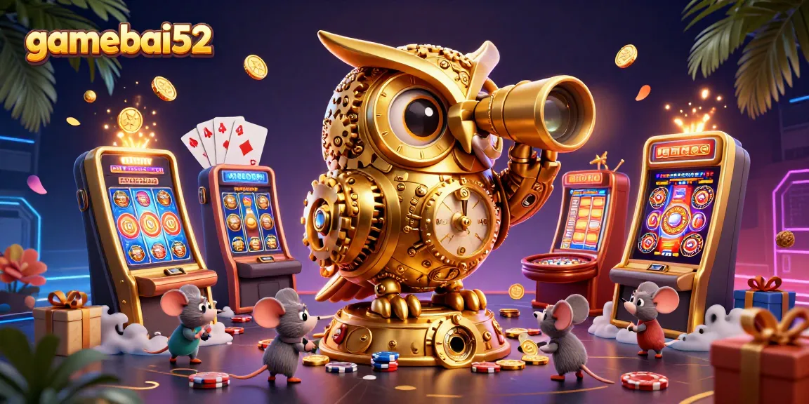 Experience thrilling gameplay and wins at gamebai52 with a dynamic casino scene featuring interactive elements.