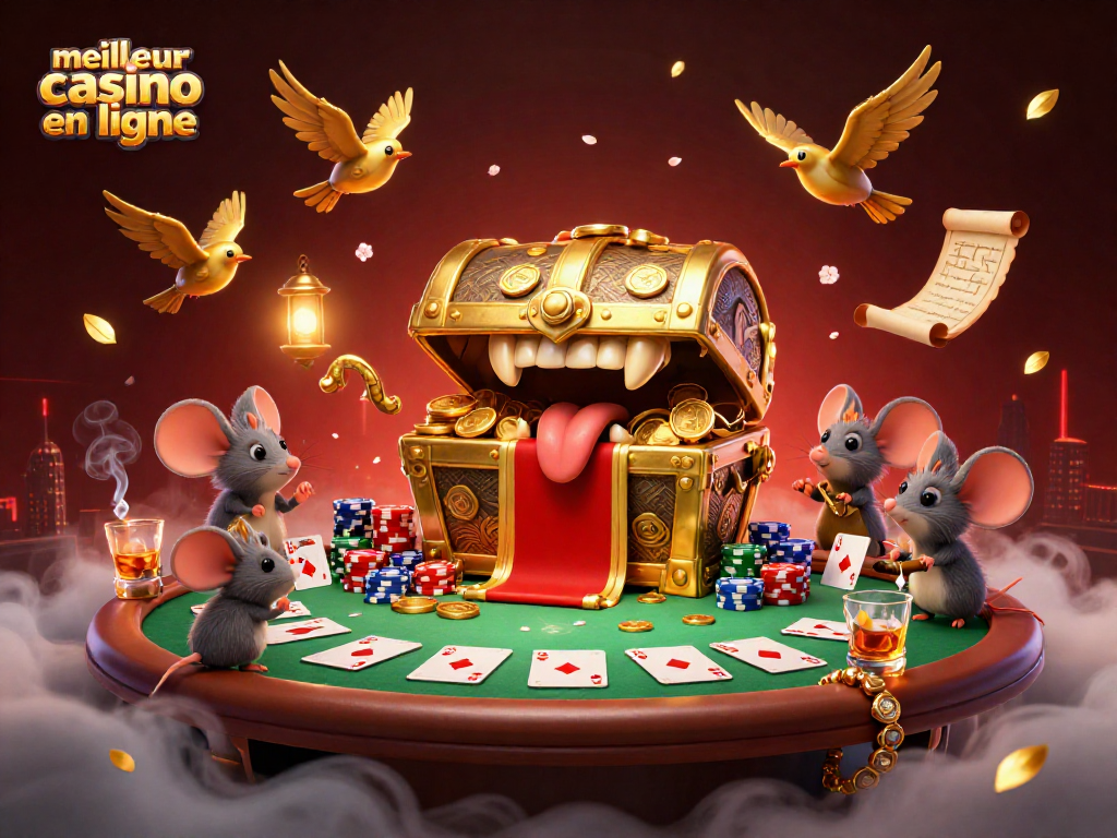 Découvrez le meilleur casino en ligne avec des personnages animés, des tables de poker et des éléments dynamiques, captivant les joueurs.