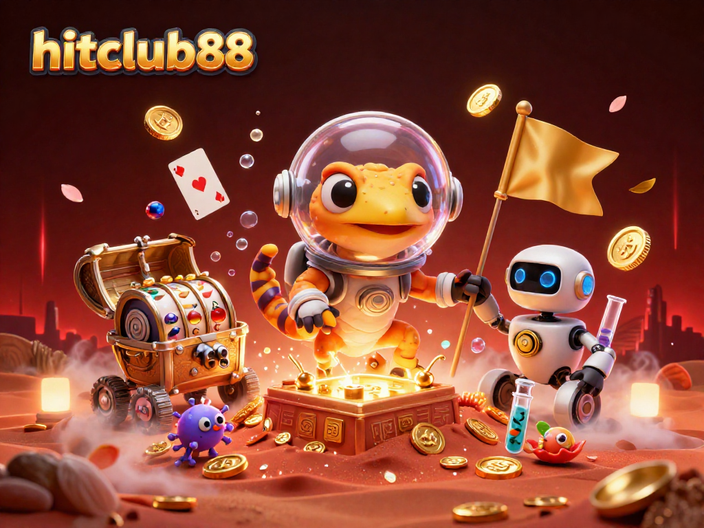 Experience thrill at hitclub88’s vibrant Martian casino with endless golden treasures!