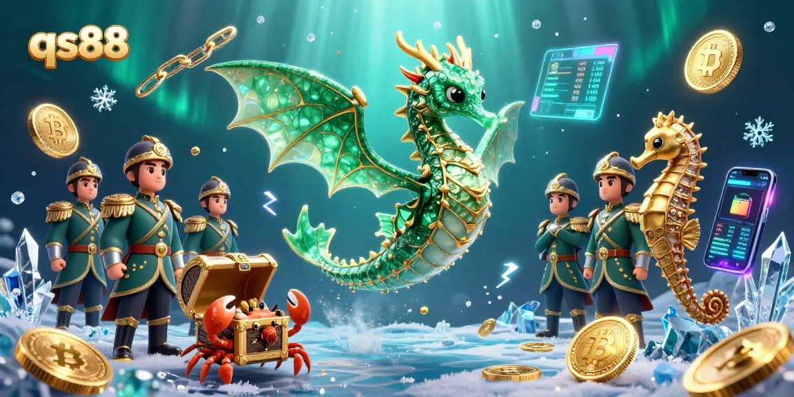Experience the thrilling world of qs88 with a vivid 3D dragon and crypto treasures.