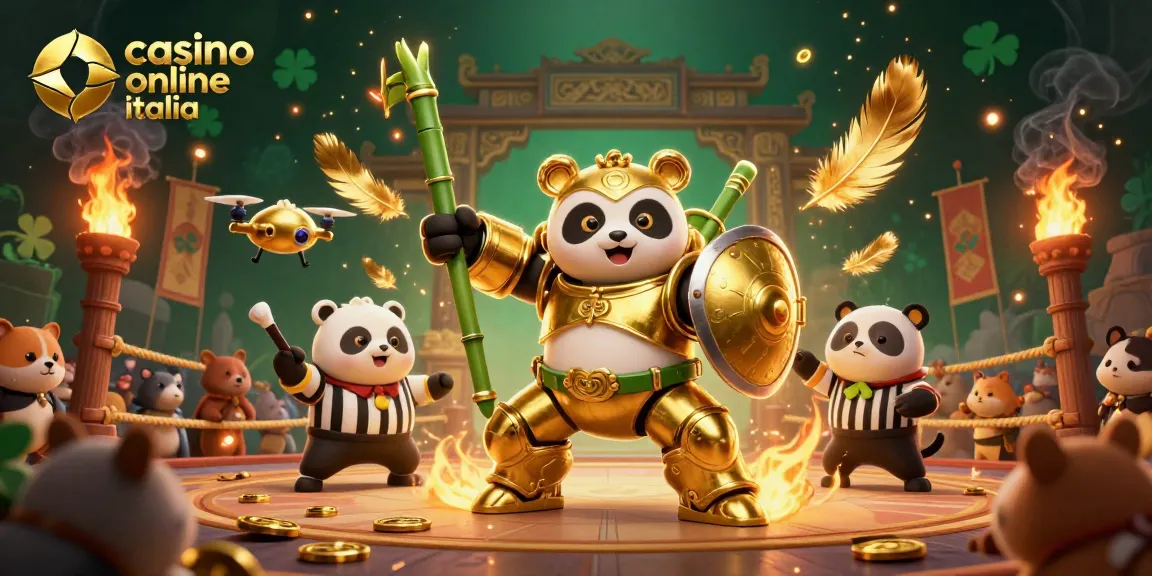 Gioca con il panda dorato nel combattimento al casinò online Italia tra effetti spettacolari.