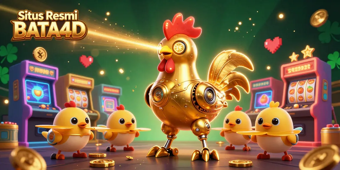 Situs Resmi BATA4D showcases a vibrant casino scene packed with colorful game elements and engaging characters.