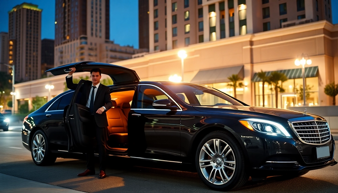 Experience elite chauffeur service Rhode Island with a professional driver by a luxury limousine.