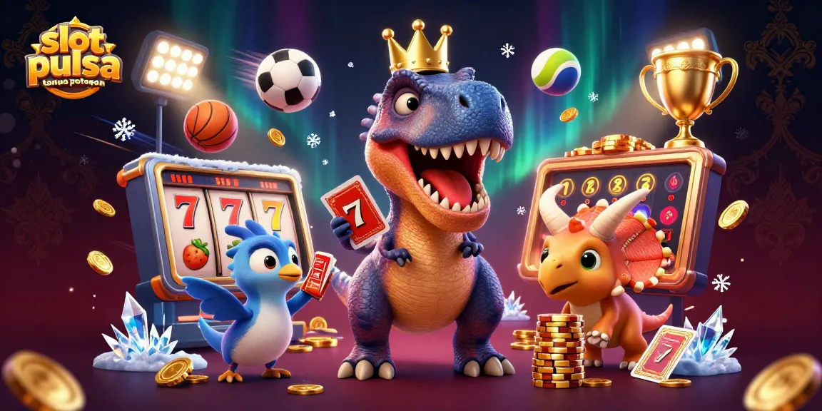 Slot pulsa tanpa potongan meningkatkan pengalaman bermain slot dengan pemandangan kartun yang menarik dan elemen kasino.