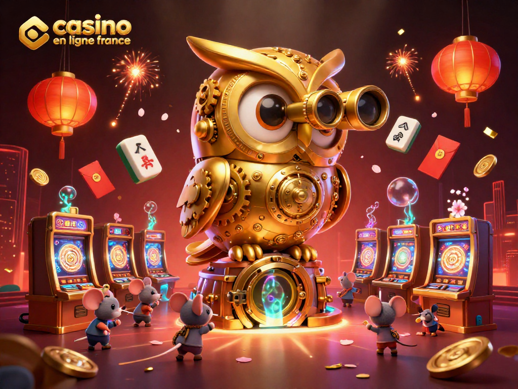 Plongez dans l'attraction d'un casino en ligne France, avec des éléments de jeux captivants et des interactions animées.