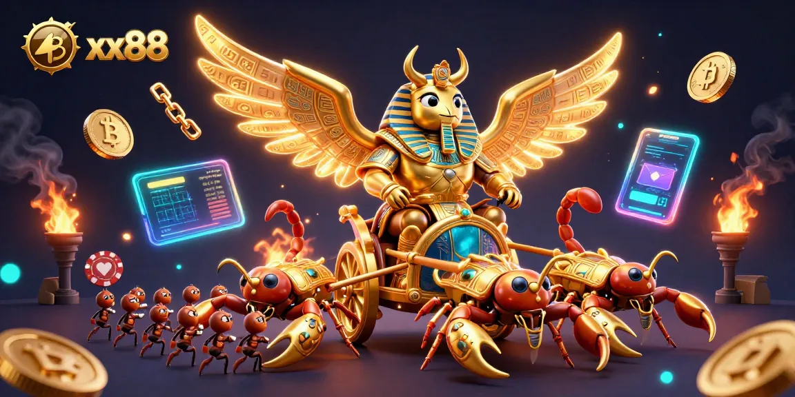 Engage with exciting gambling strategies at xx88, featuring vibrant gaming elements and characters.