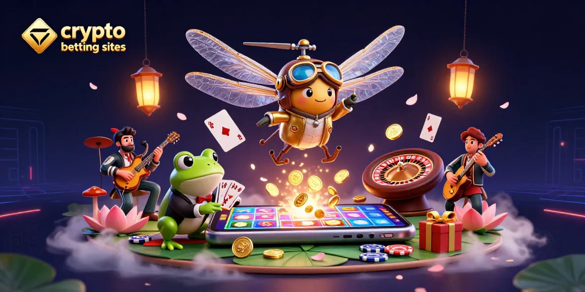 Plongez dans des paris gagnants sur les crypto betting sites avec cette illustration 3D captivante des jeux d'argent.