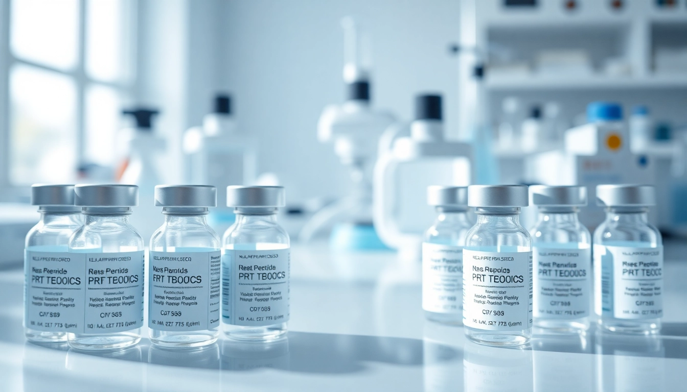 Explore pep essentials peptides in a professional lab setting with vibrant colors and sharp details.