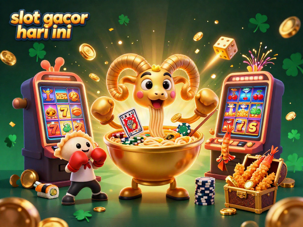 Gambarkan slot gacor hari ini dengan karakter ramen emas, dealer sushi, dan koin jackpot yang memukau.