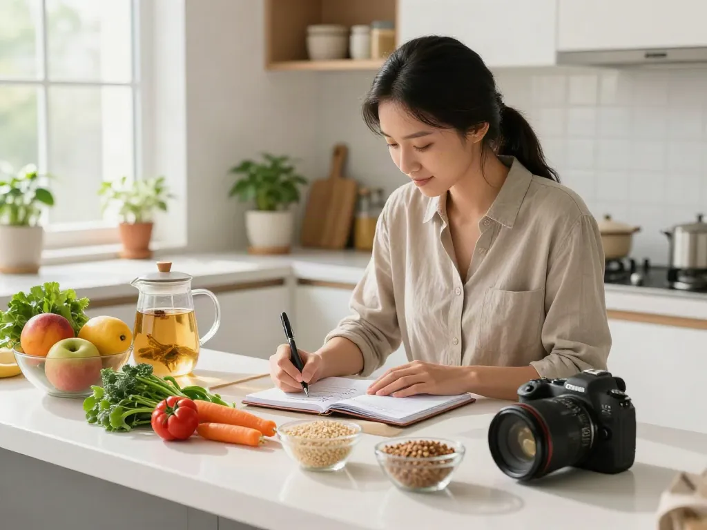 Healthy meal preparation for IBS treatment with fresh ingredients.