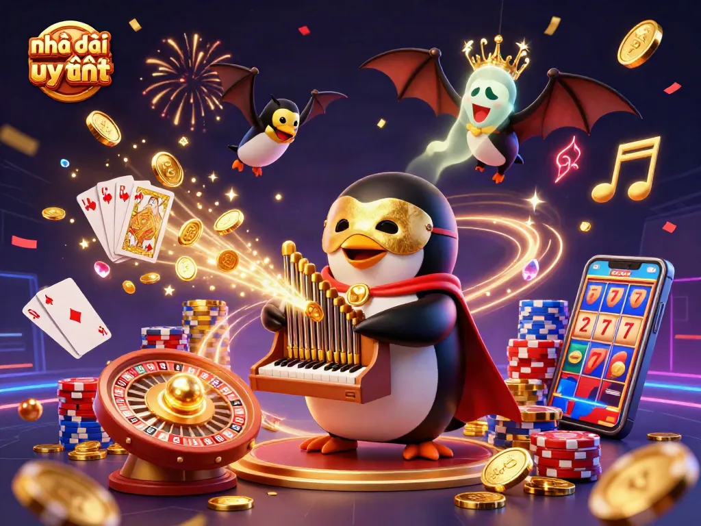 Experience the excitement of Nhà cái uy tín with dynamic 3D casino characters and vibrant gaming elements.