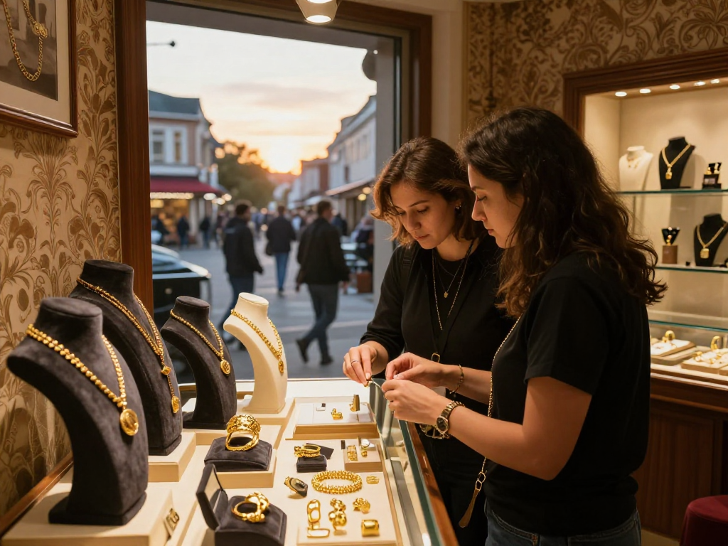 mantra88 showcasing premium gold jewelry with expert assistance in an elegant boutique.