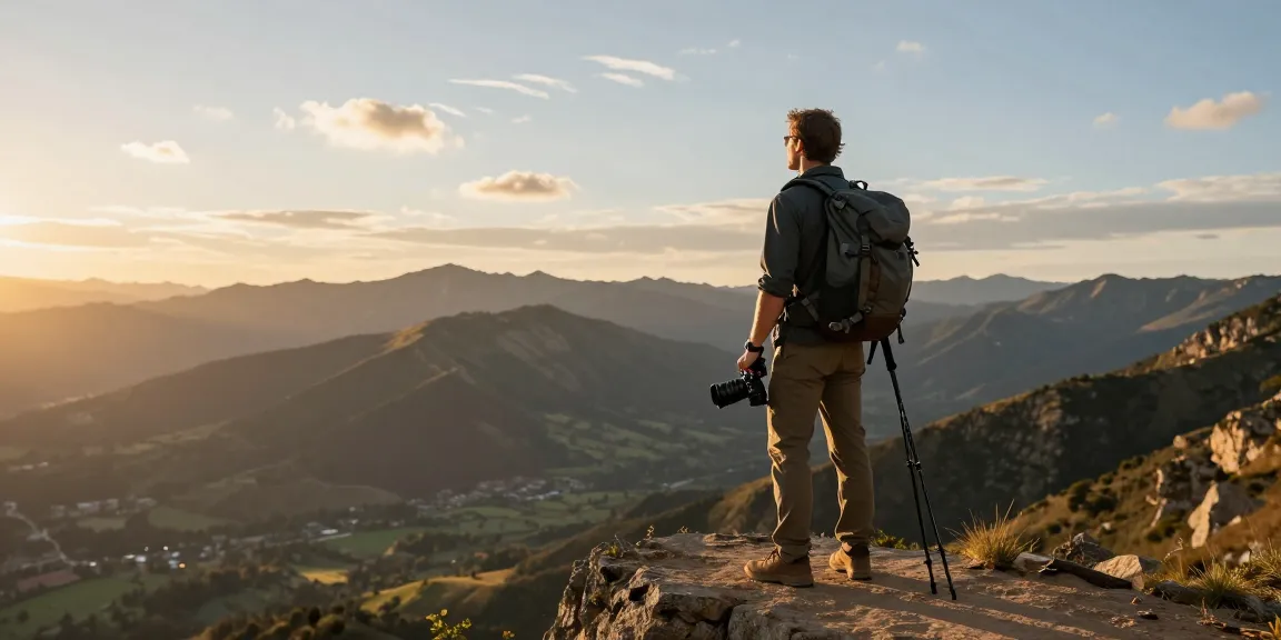 NAGA2000 traveler taking in breathtaking views at sunset.