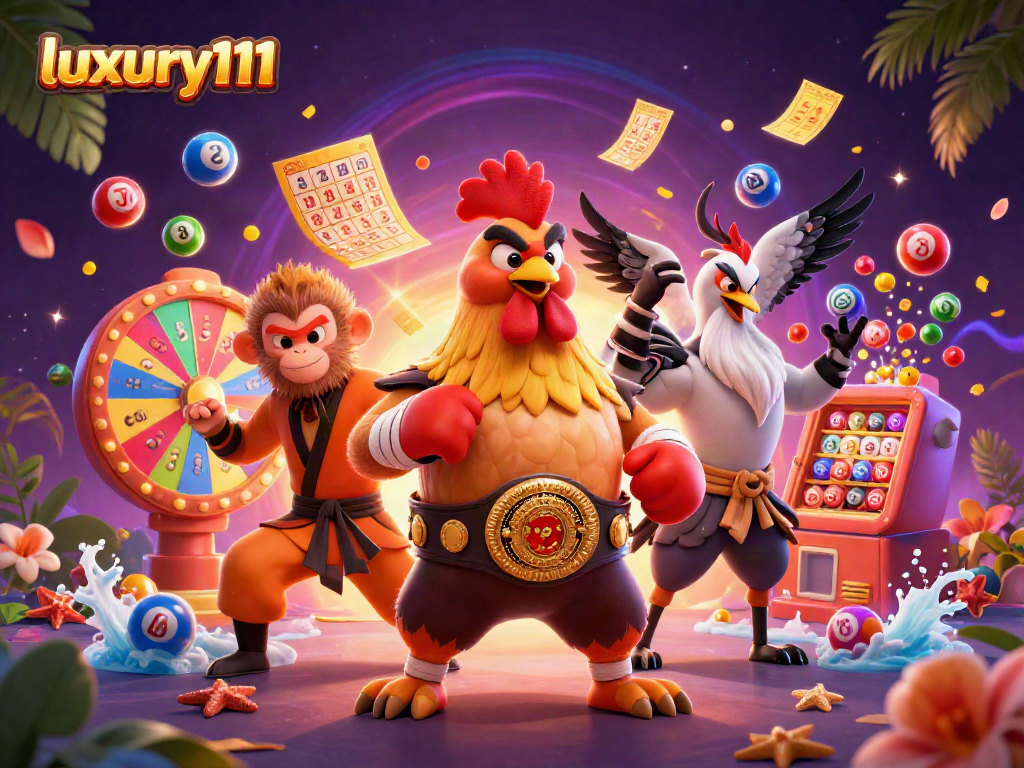 Experience entertainment action at luxury111 with vibrant chaoses of lottery dynamics in a lively casino scene.