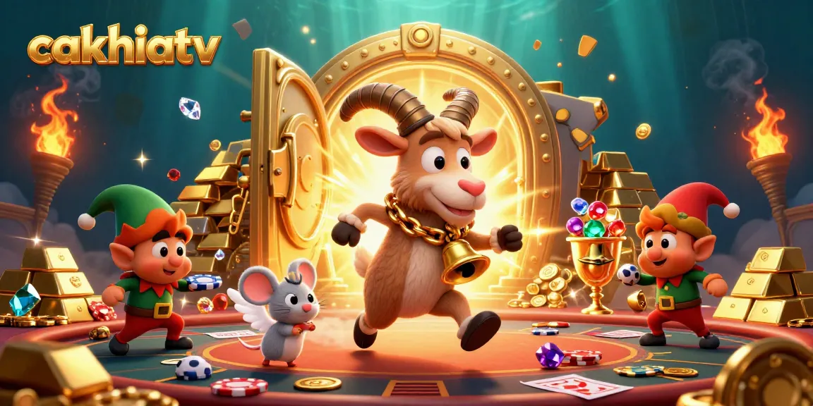 Cakhiatv captivates with a lively casino scene featuring a Krampus goat and chaotic elves amid sports betting excitement