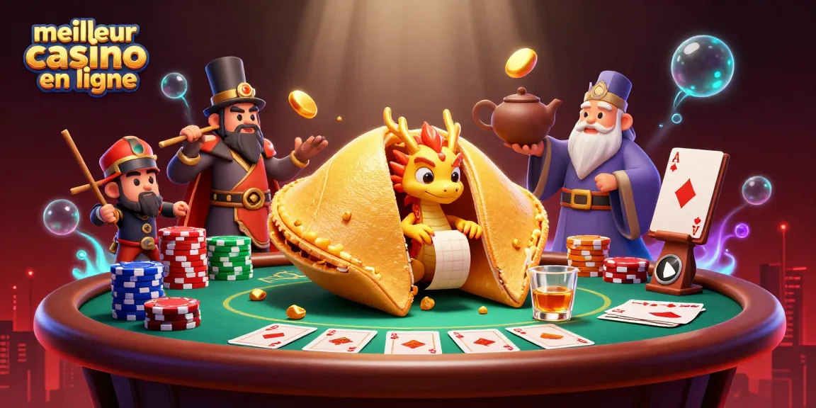 Jouer au meilleur casino en ligne avec des personnages de jeu captivants, cartes et jetons de poker.