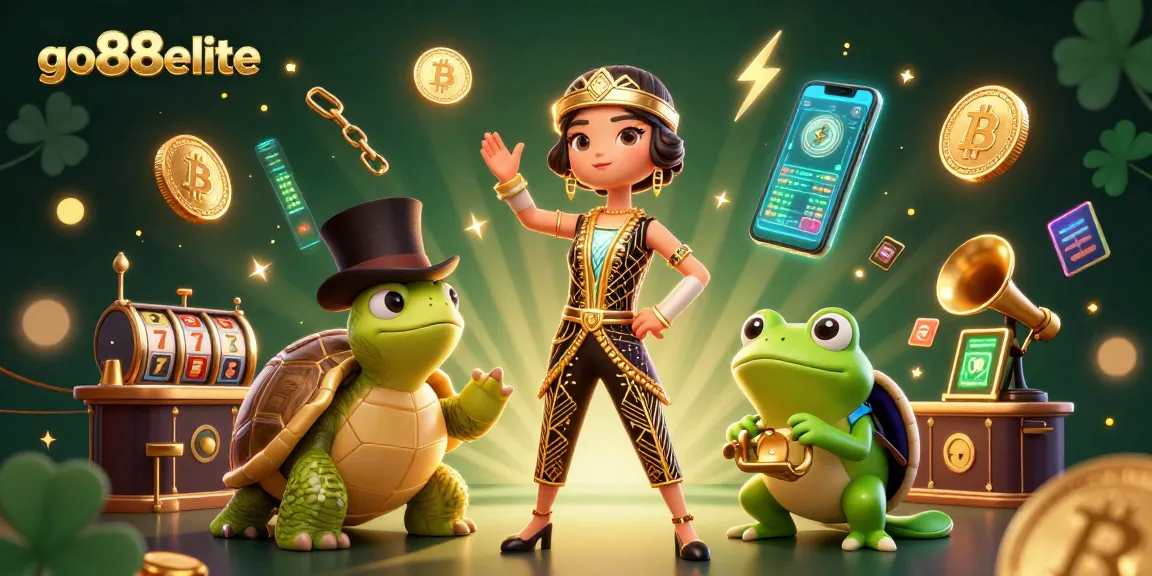 Join the thrill at go88elite with vibrant illustrations of a casino adventure featuring slots and rich gaming elements!