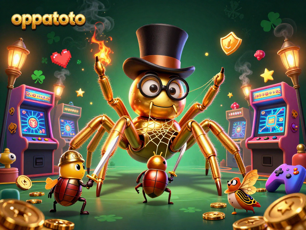 Join oppatoto in an exciting casino scene filled with adventure and vibrant games!